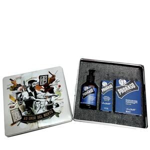 Proraso Beard Care Set with Beard Wash, Beard Oil and Beard Balm Azur Lime Scent
